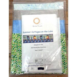 Quilted Threads Summer Cottages On The LakeRow By Row Quilt Pattern & Fabric Kit